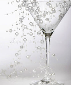 White Pearl Bead Garland - PBG-2M-W