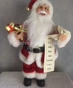 Standing Santa with List - 2018 Design - 30cm - PL185759-RED