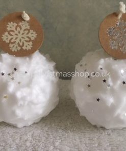 Snowball Candles - With Silver Star Sprinkles - SBC001-S