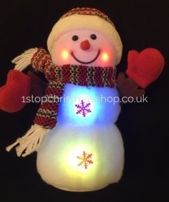 Snowman - Colour Changing & Red LED's - LB121577-Red