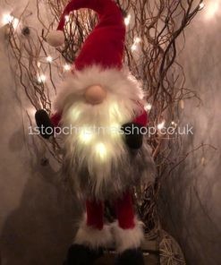 Light-Up Standing Plush Nordic Santa Gonk Bobbin Wobbly Christmas Decoration - Bobbly Glo-Bert
