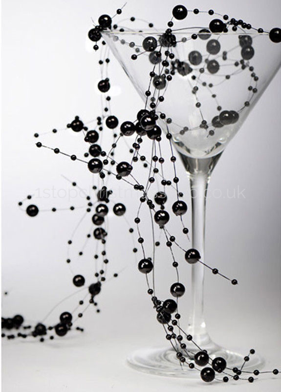 Black Bead Garland - BG-2M-B