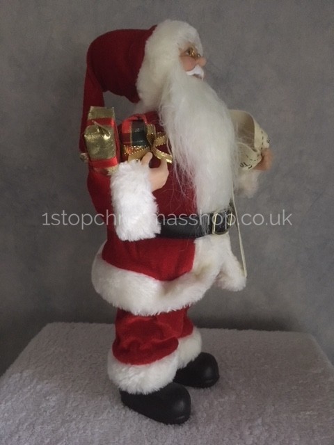Standing Santa with List - 2018 Design - 30cm - PL185759-RED - Image 2