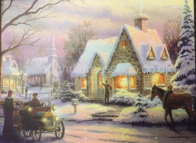 A Snowy Arrival Home – LED Canvas – LB151092-3 - Image 2