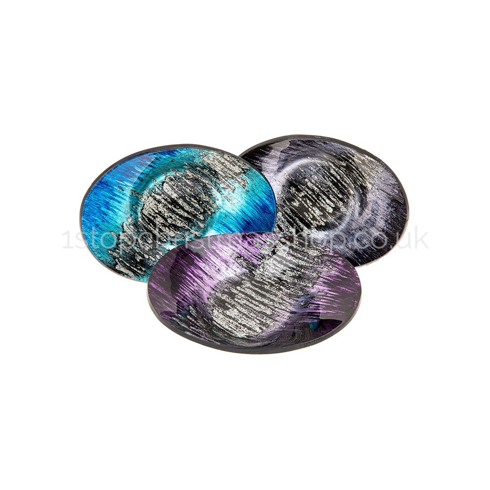 Agate Collection - Three Mini Oval Glass Bowls - 275350