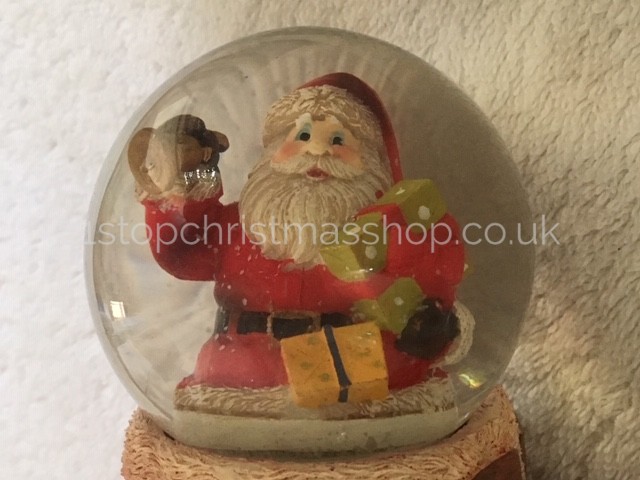 Merry Christmas Santa / Father Christmas in Boot Snow Globe - Glass Waterball XM3983 - Image 3