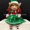 Sittiing 'Dangly Legged' Plush Girl Elf Christmas Character/Decoration - Seated Tinsel Elf - 2531057