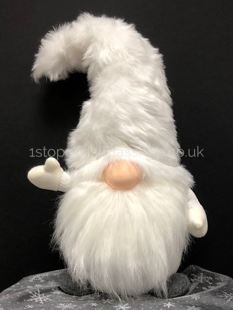 Sitting Plush Nordic Santa Gonk Scandi Christmas Decoration 52cm Norbert – White