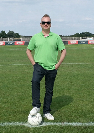 Nick Abear playing football